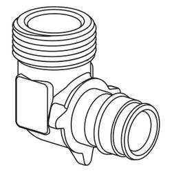 Uponor Q&E Winkel mit Aussengewinde PL 20-G1/2"MT... UPONOR-1023020 7331541137201 (Abb. 1)