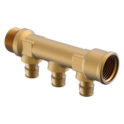 Uponor Q und E Verteiler IG/AG PL, G 3/4" MT/FT, 3x16mm, c/c 35mm... UPONOR-1023028 7331541132688 (Abb. 1)