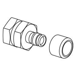 Uponor Q und E, Übergang Innengewinde NKB, DR 22 x 3/4" FT... UPONOR-1025840 7331541033503 (Abb. 1)