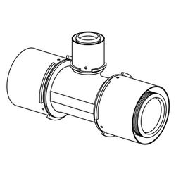 Uponor S-Press Verbund-T-Stück reduziert, 75x40x75mm, PPSU... UPONOR-1032893 6414905220922 (Abb. 1)