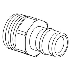 Uponor Q&E Übergangsnippel PL 25-G1"MT... UPONOR-1047863 4021598117389 (Abb. 1)