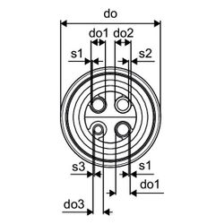 Uponor Ecoflex Quattro 2x40x3,7-40x5,5-25x3,5, 200mm... UPONOR-1084890 4021598133198 (Abb. 1)