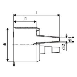 Uponor Ecoflex Gummi-Endkappe Twin 25mm plus 32mm plus 40mm, Mantel 175mm... UPONOR-1018309 6414905257775 (Abb. 1)