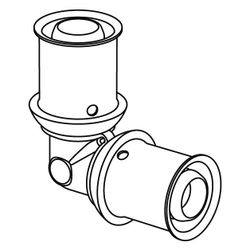 Uponor S-Press Plus Winkel 20x20mm, PPSU... UPONOR-1039930 6414905228690 (Abb. 1)