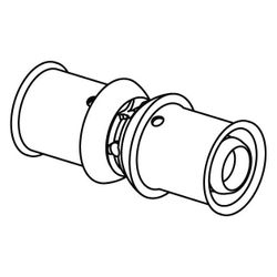 Uponor S-Press Plus Kupplung, 16x16mm, PPSU, 1039933... UPONOR-1039933 6414905228720 (Abb. 1)