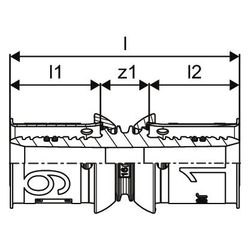 Uponor S-Press Plus Kupplung, 16x16mm, PPSU, 1039933... UPONOR-1039933 6414905228720 (Abb. 1)