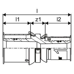 Uponor S-Press Plus Kupplung reduziert, 20x16mm, PPSU... UPONOR-1039937 6414905228768 (Abb. 1)