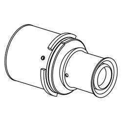 Uponor S-Press Kupplung reduziert, 40x32mm, PPSU, 1039942... UPONOR-1039942 6414905228805 (Abb. 1)