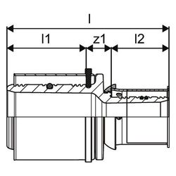 Uponor S-Press Kupplung reduziert, 40x32mm, PPSU, 1039942... UPONOR-1039942 6414905228805 (Abb. 1)