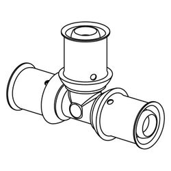 Uponor S-Press Plus T-Stück, 16x16x16mm, PPSU... UPONOR-1039944 6414905228829 (Abb. 1)
