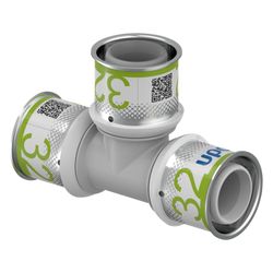 Uponor S-Press Plus T-Stück, 32x32x32mm, PPSU... UPONOR-1039947 6414905228850 (Abb. 1)