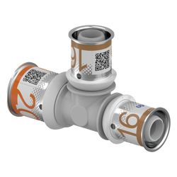 Uponor S-Press Plus T-Stück reduziert, 20x16x16mm, PPSU... UPONOR-1039949 6414905228874 (Abb. 1)