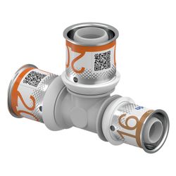 Uponor S-Press Plus T-Stück reduziert, 20x20x16mm, PPSU... UPONOR-1039951 6414905228898 (Abb. 1)