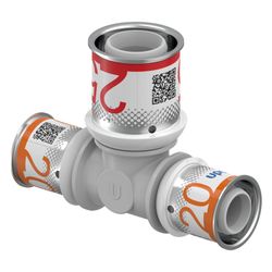 Uponor S-Press Plus T-Stück reduziert, 20x25x20mm, PPSU... UPONOR-1039952 6414905228904 (Abb. 1)