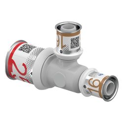 Uponor S-Press Plus T-Stück reduziert, 25x16x16mm, PPSU... UPONOR-1039953 6414905228911 (Abb. 1)