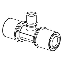 Uponor S-Press T-Stück reduziert, 40x25x40mm, PPSU... UPONOR-1039964 6414905229024 (Abb. 1)