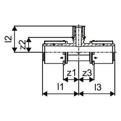 Uponor S-Press T-Stück reduziert, 40x25x40mm, PPSU... UPONOR-1039964 6414905229024 (Abb. 1)