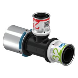 Uponor S-Press T-Stück reduziert, 40x25x32mm, PPSU... UPONOR-1039963 6414905229017 (Abb. 1)