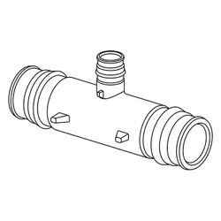 Uponor Q und E Reduzier-T-Stück, 50x25x50mm, PPSU... UPONOR-1042864 6414907056116 (Abb. 1)