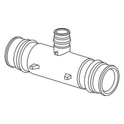 Uponor Q und E Reduzier-T-Stück, 63x32x63mm, PPSU... UPONOR-1042870 6414907056178 (Abb. 1)