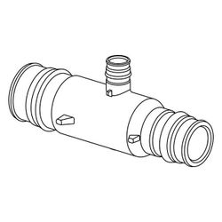 Uponor Q und E Reduzier-T-Stück, 63x25x50mm, PPSU... UPONOR-1042871 6414907056154 (Abb. 1)