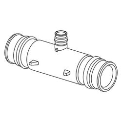 Uponor Q und E Reduzier-T-Stück, 63x25x63mm, PPSU... UPONOR-1042873 6414907056161 (Abb. 1)
