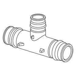 Uponor Q&E Reduzier-T-Stück PPSU 50-40-50... UPONOR-1042875 6414907056147 (Abb. 1)