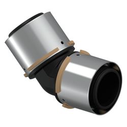 Uponor S-Press Verbund-Winkel 45 Grad, 50x50mm, PPSU... UPONOR-1046389 4021598112636 (Abb. 1)