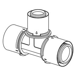 Uponor S-Press Verbund-T-Stück reduziert, 50x40x50mm, PPSU... UPONOR-1046400 4021598112742 (Abb. 1)