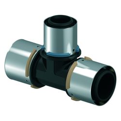 Uponor S-Press Verbund-T-Stück reduziert, 50x40x50mm, PPSU... UPONOR-1046400 4021598112742 (Abb. 1)