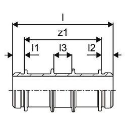 Uponor RS Distanzadapter, RS2 x RS2, 130mm, 1046477... UPONOR-1046477 4021598111608 (Abb. 1)