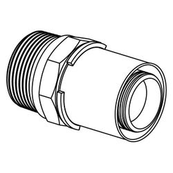 Uponor S-Press Übergangsnippel 40mm x R 1 1/2" MT... UPONOR-1046902 4021598113992 (Abb. 1)