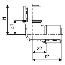 Uponor S-Press Winkel, 50x50mm, 1046911... UPONOR-1046911 4021598114081 (Abb. 1)