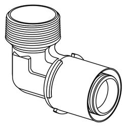 Uponor S-Press Winkelnippel, 40mm x R 1 1/4" MT, 1046909... UPONOR-1046909 4021598114067 (Abb. 1)