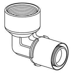Uponor S-Press Winkelmuffe, 40mm x Rp 1 1/2" FT, 1046910... UPONOR-1046910 4021598114074 (Abb. 1)