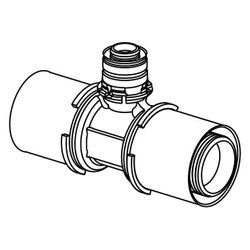 Uponor S-Press T-Stück reduziert, 40x20x40mm, 1046916... UPONOR-1046916 4021598114135 (Abb. 1)