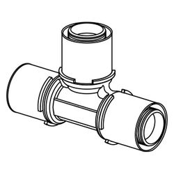 Uponor S-Press T-Stück, 50x50x50mm, 1046928... UPONOR-1046928 4021598114258 (Abb. 1)