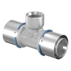 Uponor S-Press T-Stück mit Innengewinde, 40mm x Rp 1/2" FT x 40mm... UPONOR-1046922 4021598114197 (Abb. 1)