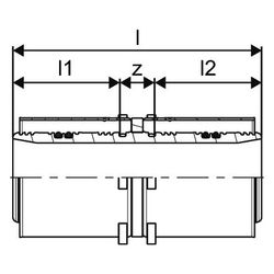 Uponor S-Press Kupplung, 50x50mm, 1046935... UPONOR-1046935 4021598114326 (Abb. 1)