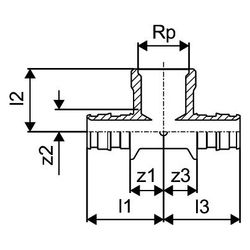 Uponor Q&E T-Stück mit Innengewinde PL 20-Rp1/2"FT-20... UPONOR-1047886 4021598115637 (Abb. 1)