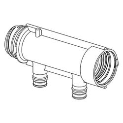 Uponor Aqua Plus Verteilersegment Q und E PPM, 1", 2x16 c/c50mm... UPONOR-1047999 6414905200993 (Abb. 1)