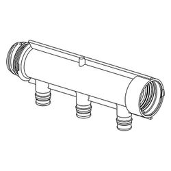 Uponor Aqua Plus Verteilersegment Q und E PPM, 1", 3x16 c/c50mm... UPONOR-1048000 6414905201006 (Abb. 1)