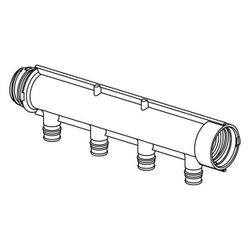 Uponor Aqua Plus Verteilersegment Q und E PPM, 1", 4x16 c/c50mm... UPONOR-1048001 6414905201020 (Abb. 1)