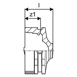 Uponor Aqua Plus Endkappe PPM, 1" FT, 1048004... UPONOR-1048004 6414905201068 (Abb. 1)