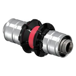 Uponor MLCP RED Press-Kupplung, 14x1,6mm x 14x1,6mm... UPONOR-1048272 4021598115682 (Abb. 1)