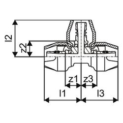 Uponor RTM T-Stück PPSU 25-25-25... UPONOR-1048552 4021598116207 (Abb. 1)