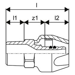 Uponor RTM Übergangsnippel 25-R1"MT... UPONOR-1048570 4021598116382 (Abb. 1)