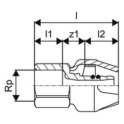Uponor RTM Übergangsmuffe 20-Rp3/4"FT... UPONOR-1048583 4021598116511 (Abb. 1)