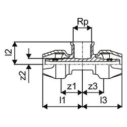 Uponor RTM T-Stück mit Innengewinde 20-Rp1/2"FT-20... UPONOR-1048588 4021598116566 (Abb. 1)