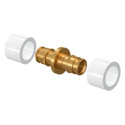 Uponor Q und E, Kupplung mit Ringen DR, 14x14mm, 1058659... UPONOR-1058659 7321500053796 (Abb. 1)